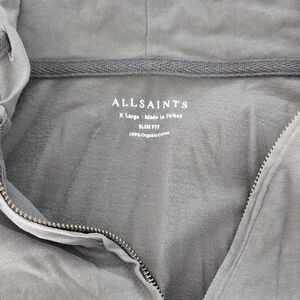 AllSaints Gray Zip-Up Hoodie